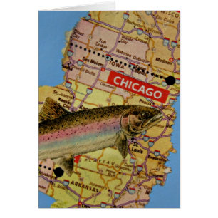 Chicago fisk hälsningskort