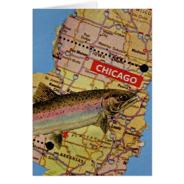 Chicago fisk hälsningskort (Framsidan)
