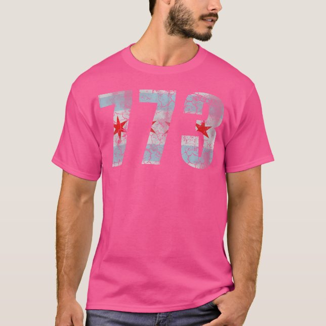 Chicago Flag 773 T Shirt (Framsida)