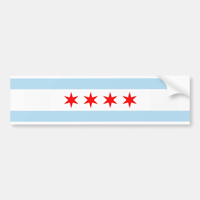 Chicago Flag Klistermärke (Framsidan)