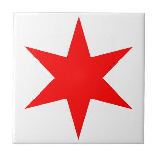 Chicago Flagga 6-PoWN Star Kakelplatta