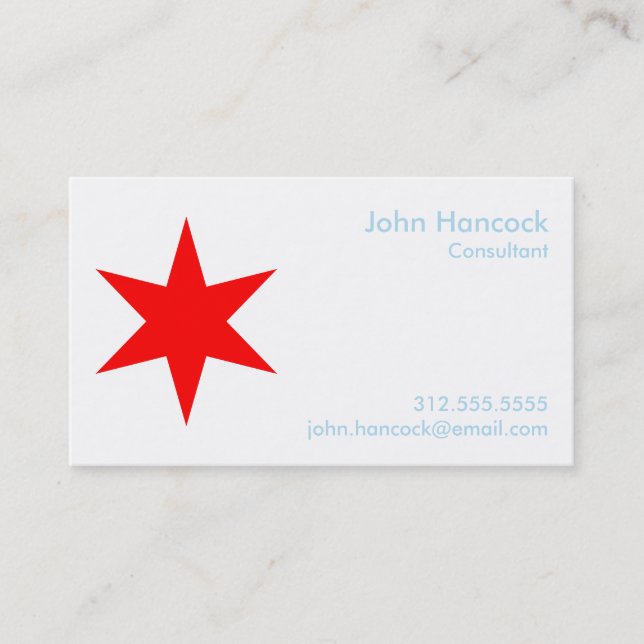 Chicago Flagga Affärskort w/2017 Calendar (back) Visitkort (Framsida)