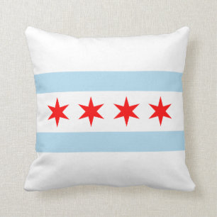 Chicago Flagga American MoJo Pillow Kudde