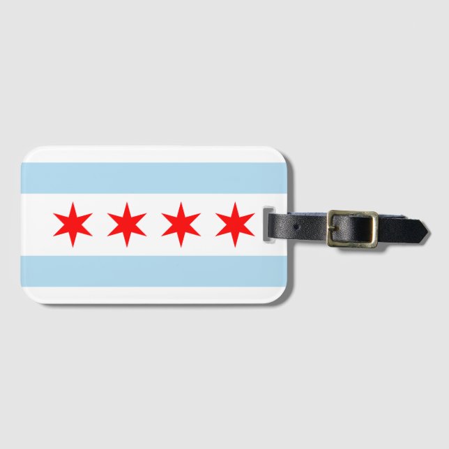 Chicago Flagga Bagagebricka (Framsida horisontal)