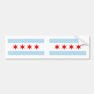 Chicago flagga bildekal
