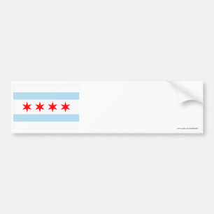 Chicago flagga bildekal