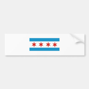 chicago flagga bildekal