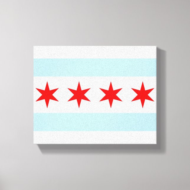 Chicago Flagga Canvas Art (Framsida)