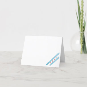 Chicago Flagga Card Blank Helgkort