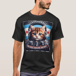 Chicago Flagga Cat House Music 002 T Shirt