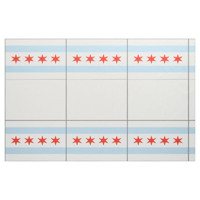 Chicago Flagga Fabric Mask-mall Tyg (Fat Quarter)
