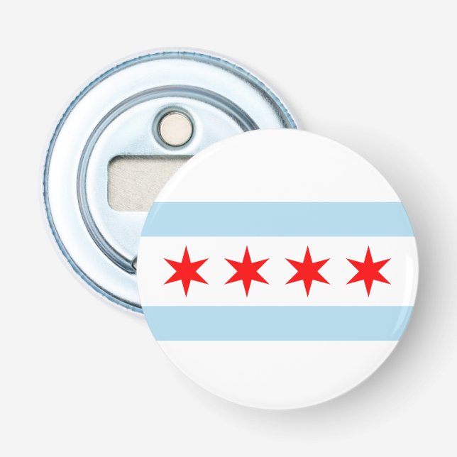 Chicago flagga flasköppnare (Framsidan)