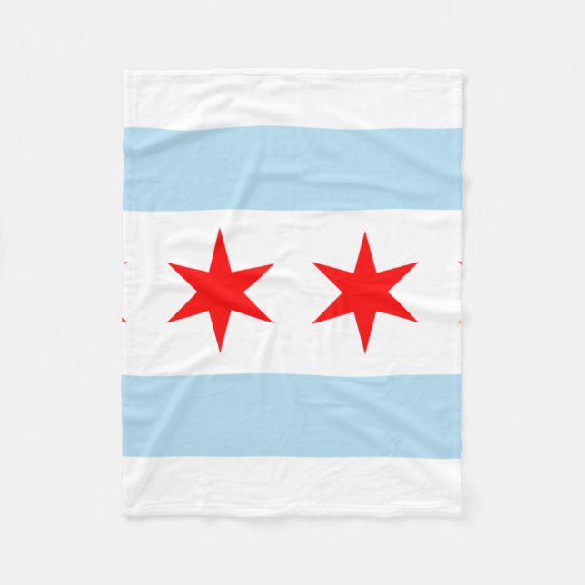 Chicago Flagga Fleecefilt (Framsidan)