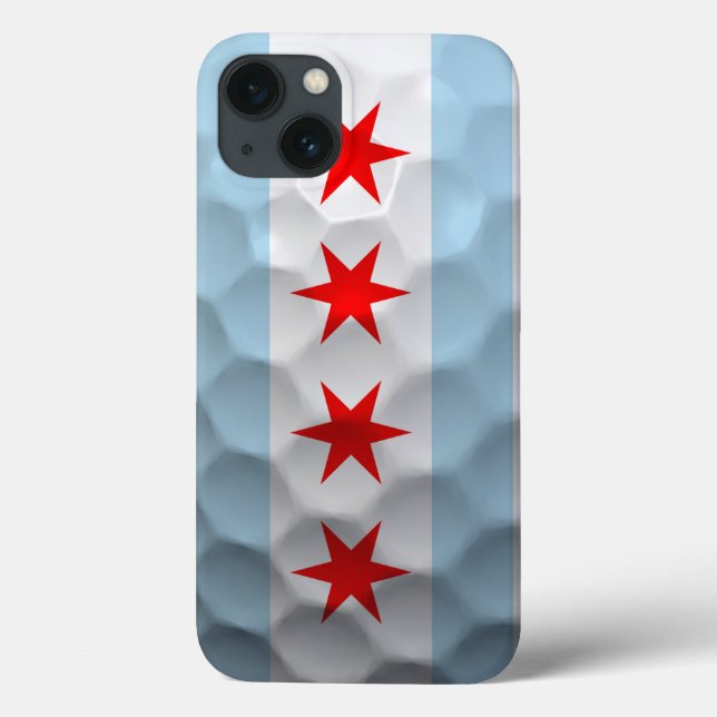 Chicago Flagga Golf Boll Mönster (Baksida)