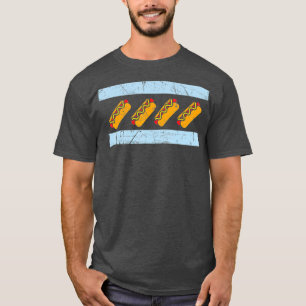 Chicago Flagga Hotdog Funny Chicago Stil Hett Hund T Shirt