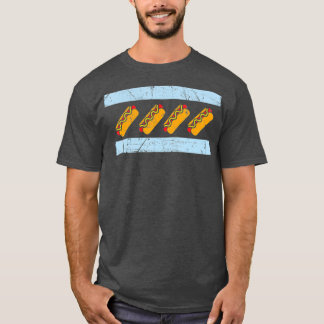 Chicago Flagga Hotdog Funny Chicago Stil Hett Hund T Shirt