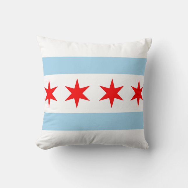 Chicago Flagga, Illinois American MoJo Pillow Kudde (Framsida)