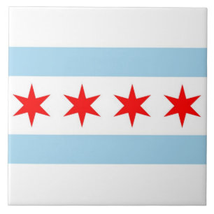 Chicago Flagga Illinois State Tile Kakelplatta