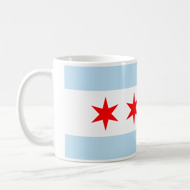 Chicago flagga kaffemugg (Vänster)