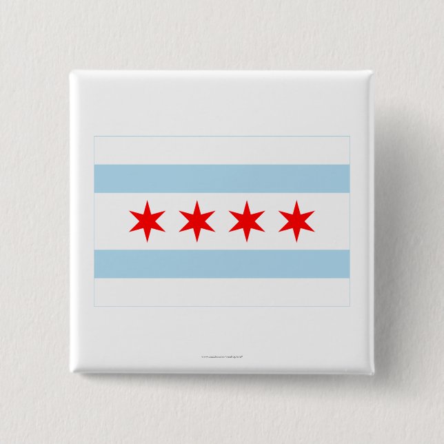 Chicago flagga knapp (Framsida)