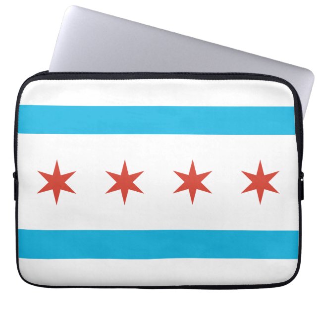 Chicago flagga laptop fodral (Framsidan)