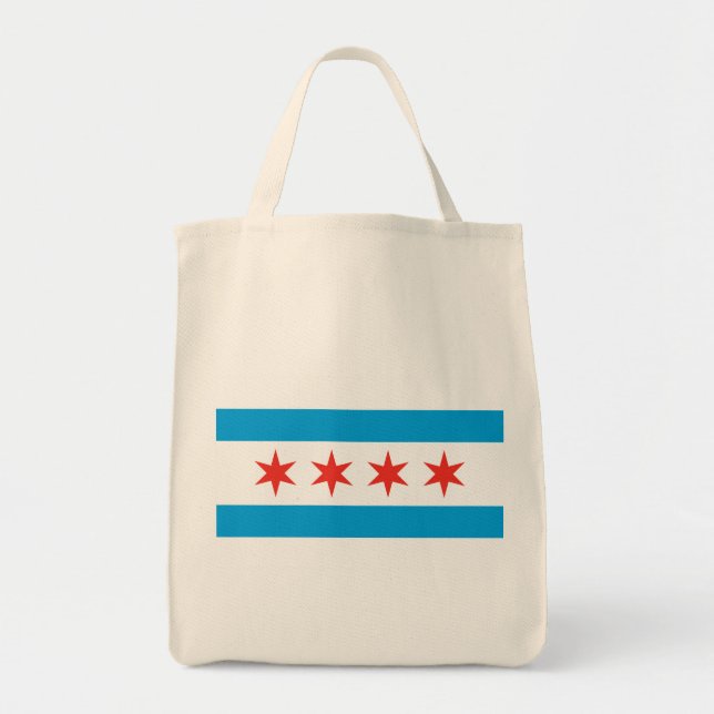 Chicago Flagga Livsmedel Tote Tygkasse (Framsidan)