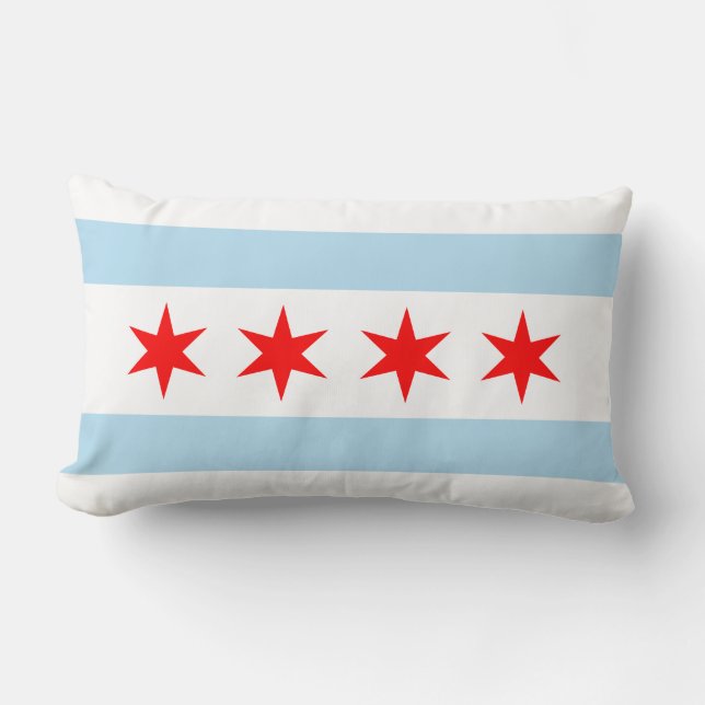 Chicago Flagga Lumbarkudde (Framsida)