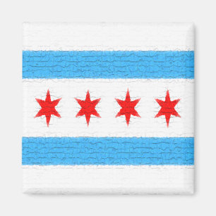 Chicago flagga magnet
