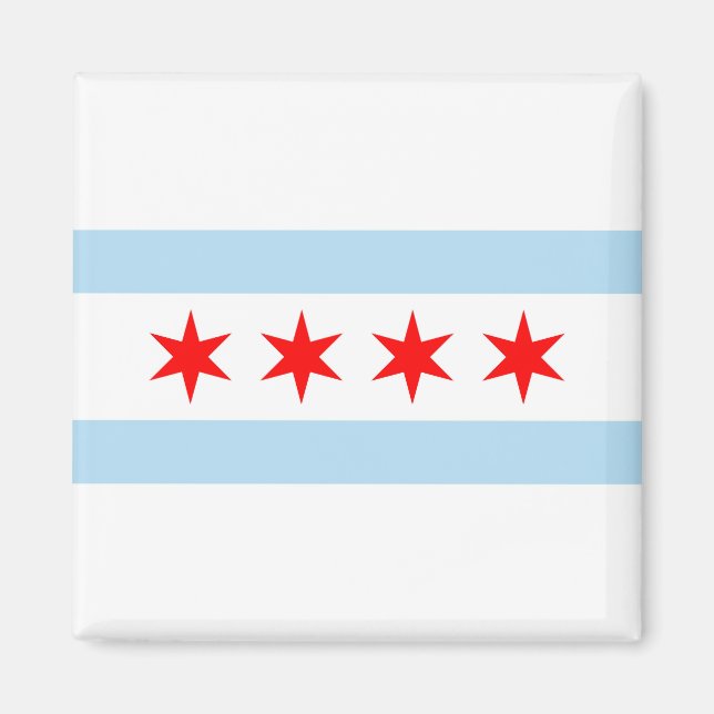 Chicago flagga magnet (Framsidan)