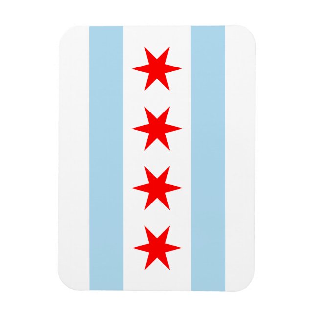 Chicago Flagga Magnet (Vertikal)