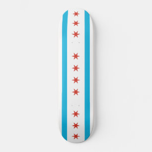 Chicago flagga mini skateboard bräda 18,7 cm
