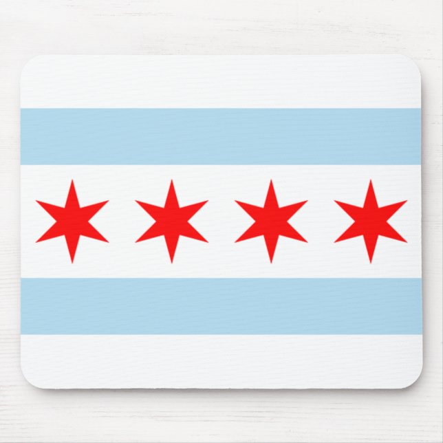 Chicago flagga Mousepad Musmatta (Framsidan)