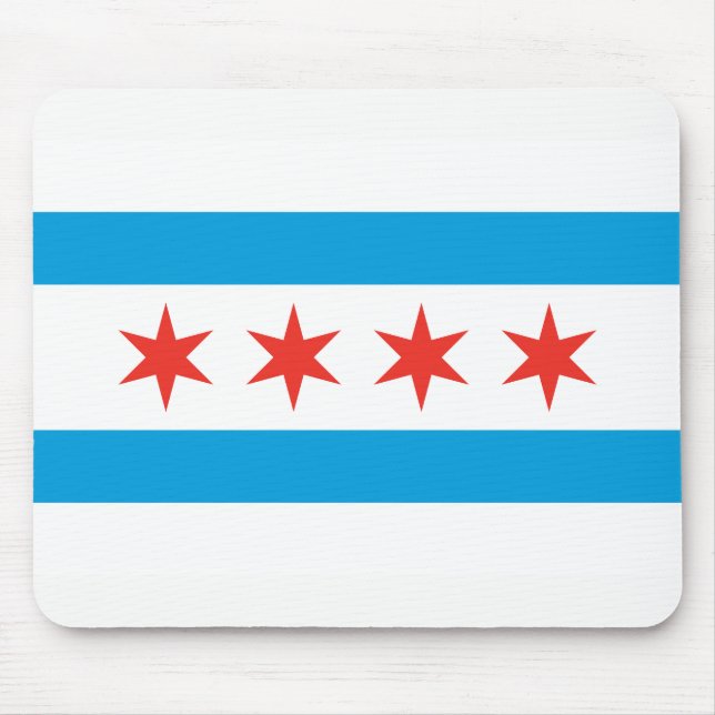 Chicago Flagga Mousepad Musmatta (Framsidan)