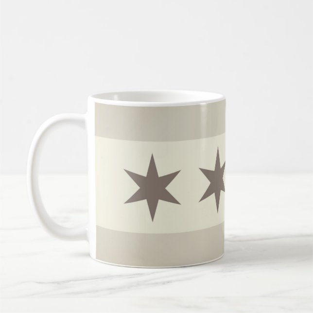 Chicago Flagga Noir Kaffemugg (Vänster)