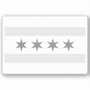 Chicago Flagga Noir Klistermärken