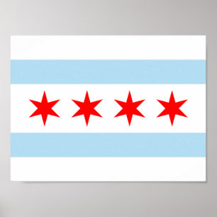 Chicago Flagga Poster