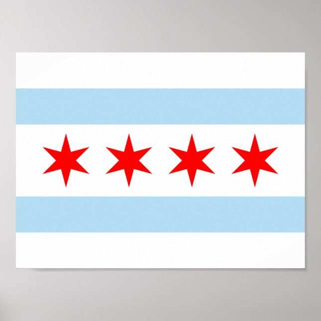 Chicago Flagga Poster (Framsidan)