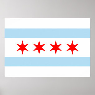 Chicago Flagga Poster