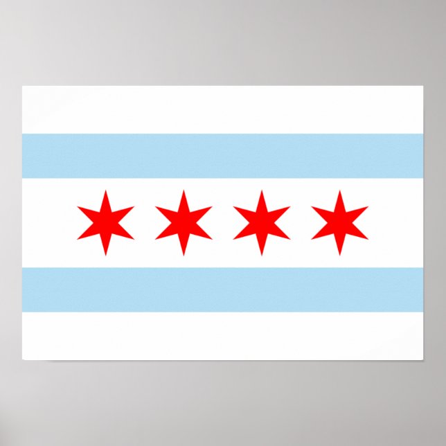 Chicago Flagga Poster (Framsidan)