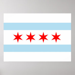 Chicago Flagga Poster