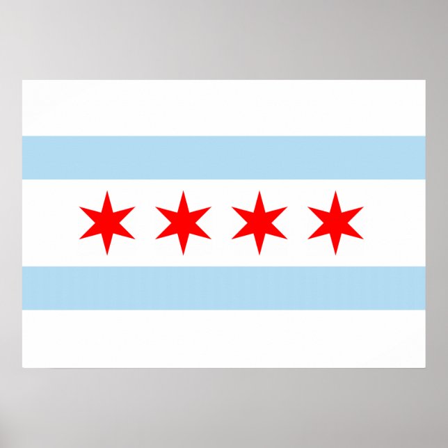 Chicago Flagga Poster (Framsidan)