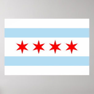 Chicago flagga poster