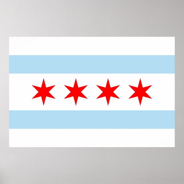 Chicago flagga poster (Framsidan)