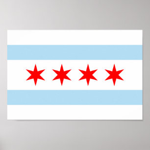 Chicago Flagga Poster