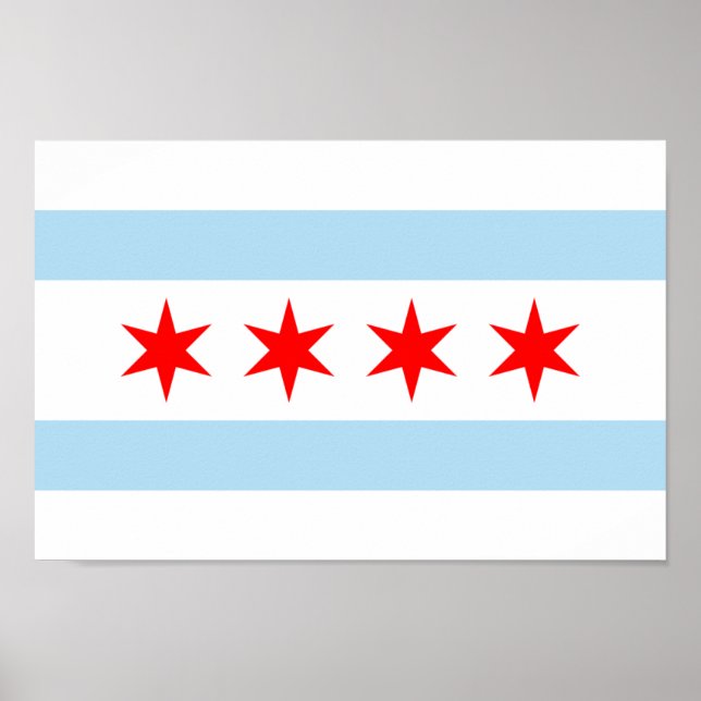 Chicago Flagga Poster (Framsidan)