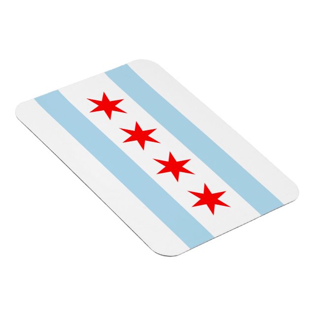 Chicago Flagga Premium Flex Magnets Magnet (Högersidan)