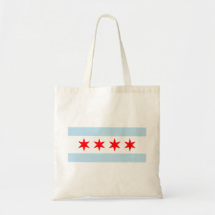 Chicago Flagga Reusable Tote Bag Tygkasse