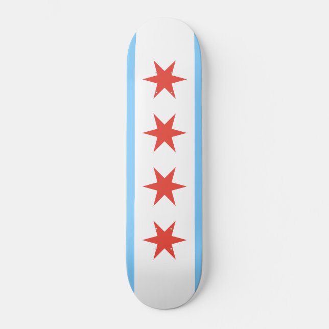 Chicago Flagga Skate Board (Framsida)