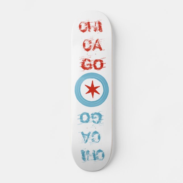 Chicago Flagga skateboard (Framsida)