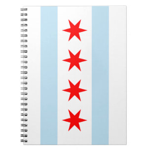 Chicago Flagga Spiral Notebook Anteckningsbok